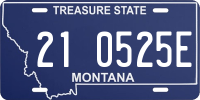 MT license plate 210525E