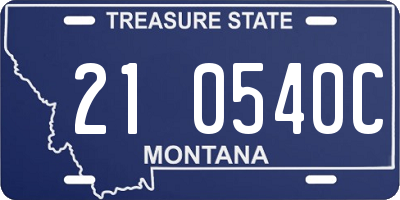 MT license plate 210540C