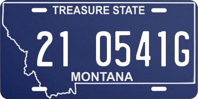 MT license plate 210541G