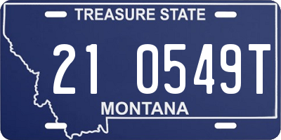 MT license plate 210549T