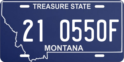 MT license plate 210550F