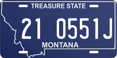 MT license plate 210551J
