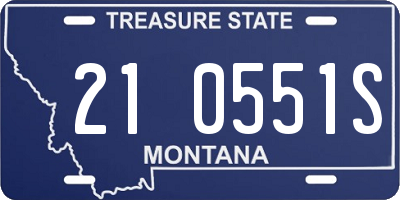 MT license plate 210551S