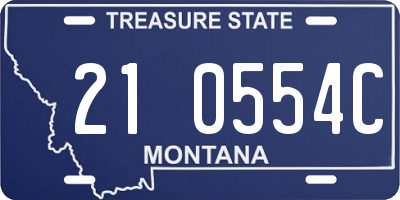 MT license plate 210554C
