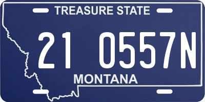MT license plate 210557N