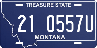 MT license plate 210557U
