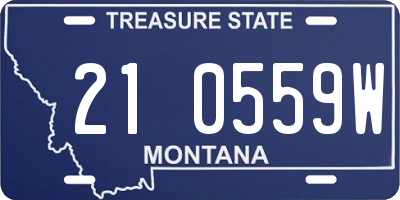 MT license plate 210559W