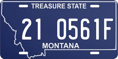 MT license plate 210561F