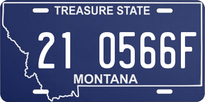 MT license plate 210566F