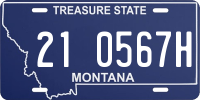 MT license plate 210567H