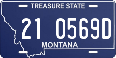 MT license plate 210569D