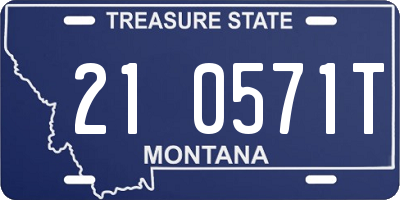 MT license plate 210571T