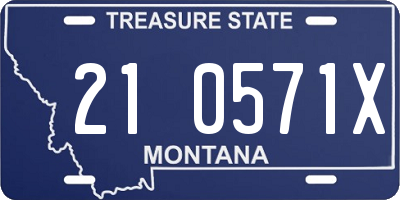 MT license plate 210571X