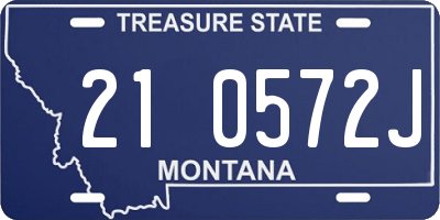 MT license plate 210572J