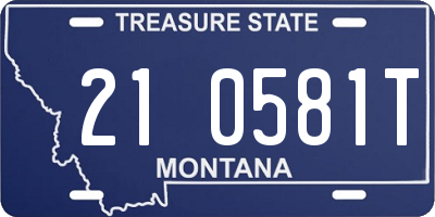 MT license plate 210581T