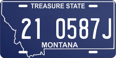 MT license plate 210587J