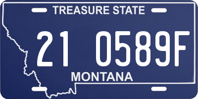 MT license plate 210589F