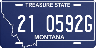MT license plate 210592G