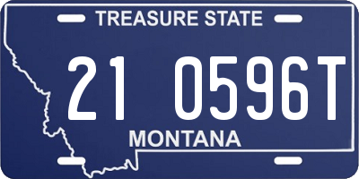 MT license plate 210596T