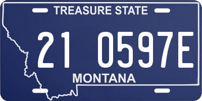 MT license plate 210597E