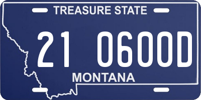 MT license plate 210600D