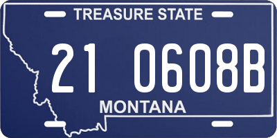 MT license plate 210608B