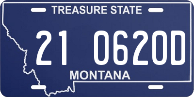 MT license plate 210620D