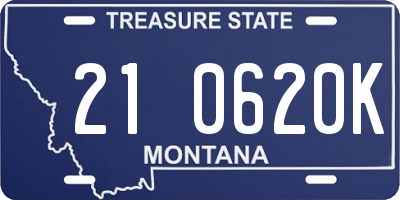 MT license plate 210620K