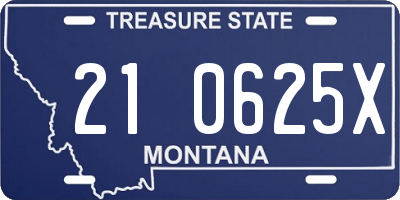 MT license plate 210625X