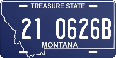MT license plate 210626B