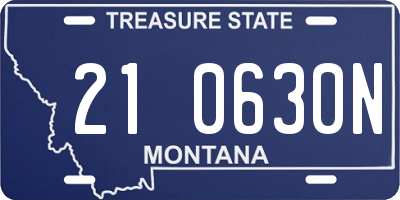 MT license plate 210630N