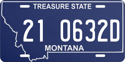MT license plate 210632D