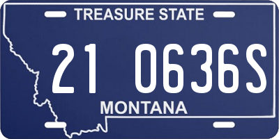 MT license plate 210636S