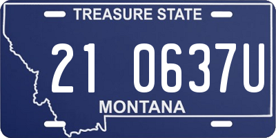 MT license plate 210637U