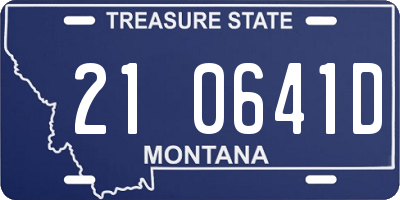 MT license plate 210641D