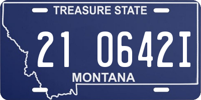 MT license plate 210642I