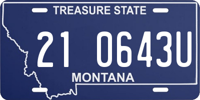 MT license plate 210643U