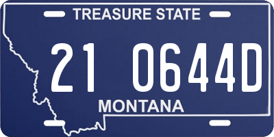 MT license plate 210644D