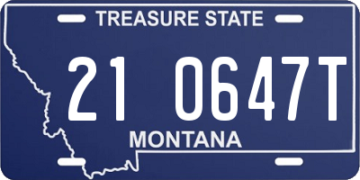 MT license plate 210647T