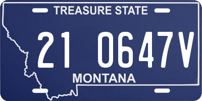 MT license plate 210647V