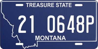 MT license plate 210648P