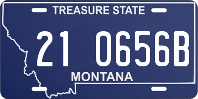 MT license plate 210656B