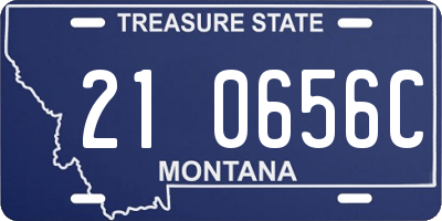 MT license plate 210656C