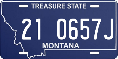 MT license plate 210657J