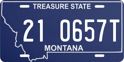 MT license plate 210657T