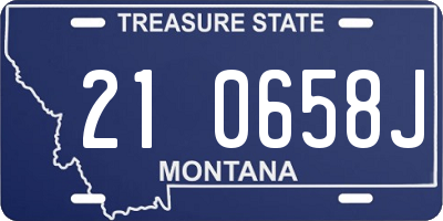 MT license plate 210658J