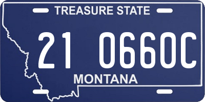 MT license plate 210660C
