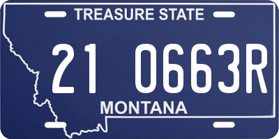 MT license plate 210663R