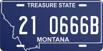MT license plate 210666B