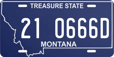MT license plate 210666D